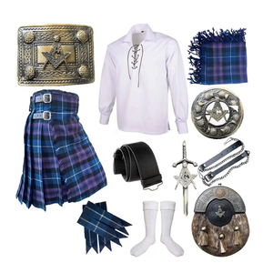 Ensemble de kilt écossais traditionnel Royal Stewart avec accessoires - Product Image 1