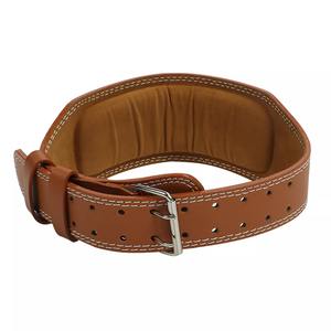 เข็มขัดยกน้ำหนัก10มม. เข็มขัดยกน้ำหนักปรับได้ป้องกันเอวสีน้ำตาลออกแบบโลโก้ได้ตามต้องการ - Product Image 1