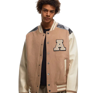 Chaqueta de hombre, chaqueta para hombre, chaquetas universitarias de talla grande, venta al por mayor, chaqueta universitaria en blanco, logotipo personalizado, letras lisas, Béisbol personalizado - Product Image 1