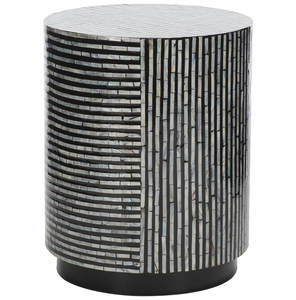 Tabouret et table d'appoint modernes élégants et luxueux, écologiques, faits à la main, avec incrustations de nacre, pour salon et chambre à coucher, meubles de maison - Product Image 1