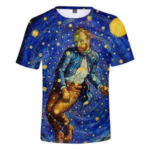 เสื้อยืดโพลีเอสเตอร์100% แบบแห้งเร็วระบายอากาศได้ดีเสื้อยืดลาย3D พัฟสำหรับชายหาด - Product Image 5