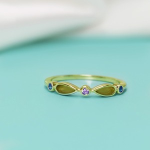 Anillo de piedra natal de Plata de Ley 925 de alta calidad, ajuste de doble gota, cenizas de leche materna, joyería de resina para el cabello, componente de recuerdo en blanco - Product Image 4