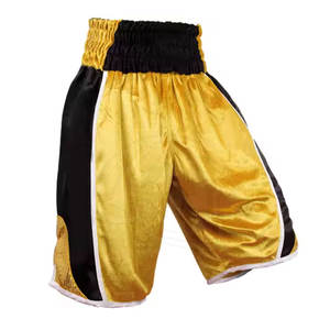 2025 nuevo estilo de secado rápido 100% algodón pantalones cortos de entrenamiento de boxeo patrón sólido con cintura elástica impresión Digital - Product Image 3