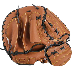 Guante de béisbol de cuero de alta calidad con empuñadura de Palma reforzada ideal para juegos de campo y campo interior diseñado para un rendimiento cómodo - Product Image 3
