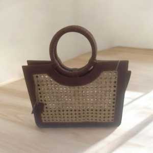 Aesthetic Appearance Street <b>Bag</b> Customizable Ladies Fashion Handbags <b>Natural</b> Straw Beach Tote Rattan Weaving Rattan <b>Bag</b> - Product Image 1