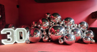 Décoration d'événement géante, ballon gonflable en PVC pour discothèque, fête, mariage, sphère flottante dorée et argentée, boule miroir gonflable