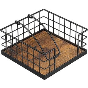 Farmhouse Kitchen Metal Flat Napkin Dispenser with Weighted Arm Eco-Friendly Multifunction Napkin Holders for <b>Food</b> Use - Product Image 1