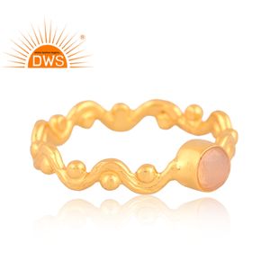 18k <b>Gold</b> Plated Silver <b>Rings</b> Natural Ethiopian <b>Opal</b> Gemstone Latest Design Jewelry Wholesaler - Product Image 3