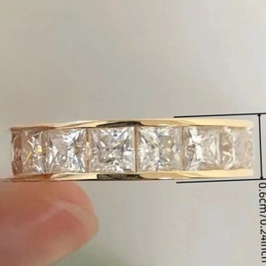 Anillo de compromiso y boda étnico de plata de 14 quilates con circonita cultivada en laboratorio certificada por IGI, 5.02 ct, VS1-VS2, corte brillante, engaste de garras, alta calificación - Product Image 4
