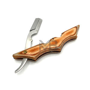 มีดโกนหนวดทรงตรงแบบใหม่สำหรับผู้ชาย ด้ามไม้กุหลาบอย่างดี พร้อมใบมีดขัดเงา มีดโกนสำหรับช่างตัดผม ใบมีดเดี่ยว - Product Image 3