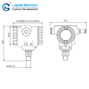 LCD-Digitalanzeige Hydraulischer Drucksensor 0-10 bar 4-20mA Druckmessumformer - Product Image 2
