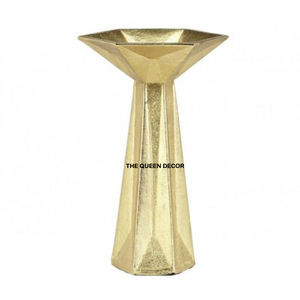 Centros de mesa accretivos Metal de aluminio forma única acabado dorado portavelas decorativo para eventos de boda decoración de iluminación - Product Image 1