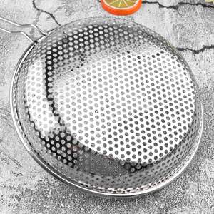 Passoire en métal passoire à mailles en acier inoxydable cuillère écumoire passoire à mailles fines passoire de cuisine avec manche en bois - Product Image 5