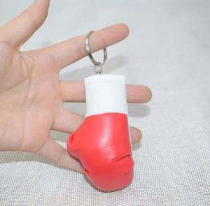 Promotional Mini Flag Boxing Gloves <b>Keychains</b> Custom Logo Printed Personalized Mini Car Hanging - Product Image 6