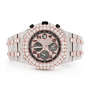 Exquisite Diamond Stainless Steel Fashion <b>Watch</b> with Iced Out Case and Bracelet Showcasing High End Luxury Unisex Timepiece - Product Image 2