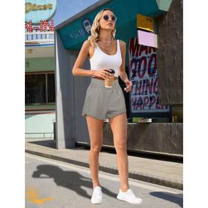 Shorts Bermuda de Verano para Mujer, Casuales, de Cintura Media, Transpirables, de Secado Rápido, Deportivos, 100% Algodón, Ropa para Correr y Playa - Product Image 1