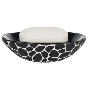 Portasapone in gres Spirella 'Darwin' nero, 4 x 14,5 x 10 cm - Product Image 1