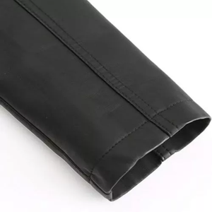 Chaqueta de cuero con cuello levantado para mujer de alta calidad Mejor precio Cuero genuino Liso teñido Listo para el invierno Venta en línea - Product Image 5