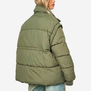 Vestes bouffantes pour femmes de qualité supérieure Veste bouffante à manches longues de couleur personnalisée coupe ajustée fermeture éclair à la mode Veste bouffante pour femmes - Product Image 5