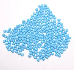 实验室蓝色绿松石椭圆形凸圆形优质抛光批发价格精品珠宝宝石4x 3毫米尺寸宽松珠宝宝石