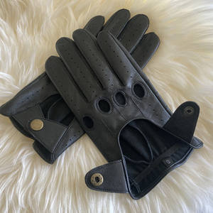 Wolson Industry Premium Quality Gants de conduite pour hommes et femmes Gants en cuir de mouton à la mode Compatibilité avec l'écran tactile Plain - Product Image 3