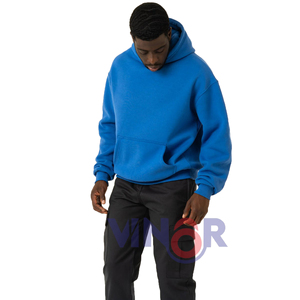 Sweat à capuche surdimensionné personnalisé brodé, respectueux de l'environnement, manches longues, pull ample, décontracté, tendance, fabriqué en tissu français 100% coton - Product Image 5