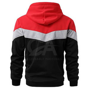 Sudaderas con paneles de servicio OEM precios al por mayor sudaderas con paneles logotipo personalizado hombres sudaderas con paneles - Product Image 2