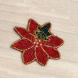 Dessous de verre perlé Design floral Tapis de boisson décoratifs faits à la main Cuisine Table à manger Thé Café Porte-gobelet Fournisseur en gros en vrac - Product Image 1