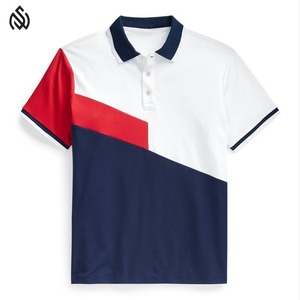 Nueva llegada de polos con pantalones cortos para correr para adultos/conjuntos de verano con parches de dos tonos para niños - Product Image 3