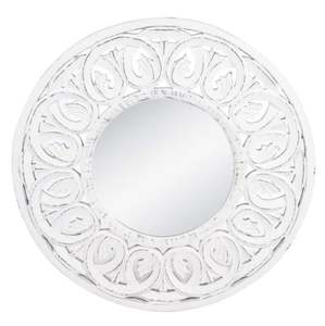 Wholesale Indian Manufacturer of <b>Round</b> White Wood Crafted <b>Mirror</b> Frame Wall Mounted Wooden <b>Mirror</b> Home Decorative <b>Hanging</b> <b>Mirror</b> - Product Image 3