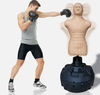 Mannequin de boxe JIKE Sports réglable 160-200 cm pour hommes, robuste, écologique, autoportant, sac de frappe pour entraînement MMA (sable/eau)