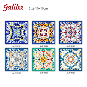 Sous-plat carré en céramique jetable effet mosaïque 16x16cm, gaufré 3D, pour ustensiles <span class=keywords><strong>de</strong></span> <span class=keywords><strong>cuisine</strong></span> et bols, décoratif, directement <span class=keywords><strong>de</strong></span> l'usine - Product Image 1