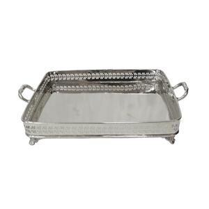 Plateau de service en métal multifonctionnel pour le petit-déjeuner, forme personnalisée, finition de qualité supérieure, plateau de service pour les fêtes, article décoratif - Product Image 6