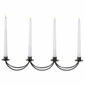 Modern Look <b>Candle</b> <b>Holder</b> Decorative <b>Black</b> Coated 4 Arm <b>Metal</b> Iron <b>Candle</b> <b>Holder</b> for Events Hotels Home Decor Christmas Ramadan - Product Image 1