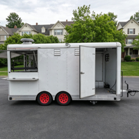 Remorque alimentaire mobile entièrement équipée et personnalisée, remorque de concession BBQ, chariot alimentaire pour café, hot-dogs, glaces, camion alimentaire mobile