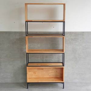 5-Tier Rubber Wood <b>Bookshelf</b> with Iron Frame 80x30x180cm for Living Room Office Garage Use - Product Image 6
