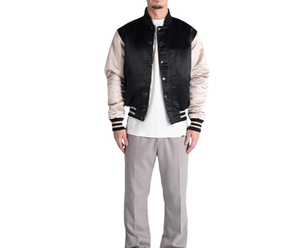 Men Satin Varsity Baseball <b>Jacket</b> Embroidery Patch Bomber Winter <b>Jacket</b> High Street <b>Reversible</b> <b>Jacket</b> for Men - Product Image 4