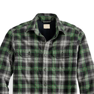 Camisa de Franela Informal de Otoño Transpirable de Alta Calidad, Lisa y Teñida, Camisas de Franela de Algodón de Manga Larga para Hombre, Personalizables - Product Image 3