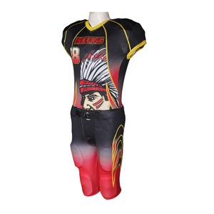 Ensembles d'uniformes de football américain à manches courtes personnalisés avec impression personnalisée, anti-UV, respirants, nom d'équipe personnalisé, dernier design pour hommes - Product Image 2