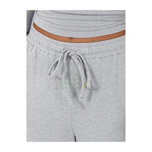 Conjunto de 2 Piezas para Mujer, Estilo Vintage, Bordado, Top Corto y Leggings de Cintura Alta con Dobladillo, Pantalones Casuales para Hacer Ejercicio - Product Image 5