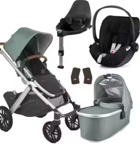 Nuevo Cochecito UPPAbaby VISTAS V2 de Algodón Plegable con 3 Años de Garantía para Bebés de 0 a 3 Años, Color Verde Emmett Melange - Product Image 1