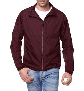 Veste coupe-vent pour homme sur mesure Respirante Vêtements de sport de plein air Fermeture éclair Motif uni Imperméable - Product Image 1