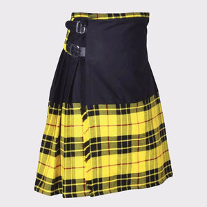 Tartán Macleod of Lewis, Kilt Híbrido Moderno, Negro con Pliegues Amarillos, Algodón, 2026 - Product Image 3
