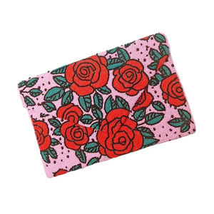 Bonito bolso de hombro con bordado de rosas y cuentas con combinación de colores, Diseño Artesanal de moda para uso diario para mujeres y niñas - Product Image 1