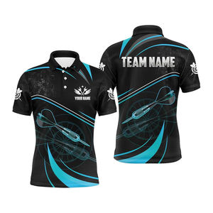 เสื้อโปโลใส่ได้ทั้งชายและหญิงเสื้อกีฬาพิมพ์ลายลูกดอกใส่ได้ทั้งชายหญิงผ้าโพลีเอสเตอร์ระบายอากาศได้ดี - Product Image 2