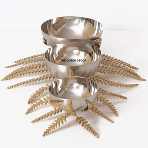 Best Elegant Aluminum Metal Newest Texture Shinny Polish Vintage Fancy Bowl Premium Quality Home Accent - Product Image 3