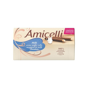 Palitos de Chocolate con Crema de Avellanas Amicelli, Rollos de Oblea Crujientes con Recubrimiento de Chocolate Suave, 125g - Product Image 4