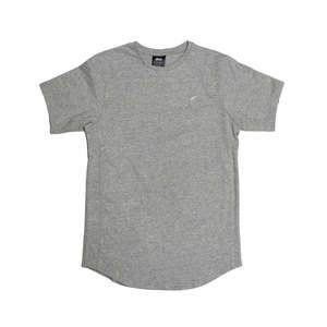 Camiseta Deportiva Shelby Knit Heather Gray, 100% Algodón, Transpirable, Corte Holgado, Estilo Urbano con Logotipo Estampado, Casual - Product Image 1