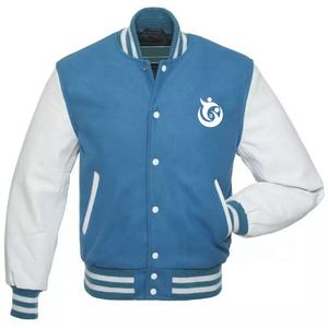 Veste de baseball décontractée légère et écologique pour homme, service OEM sur mesure, col montant, en laine/coton, respirante et coupe-vent - Product Image 6