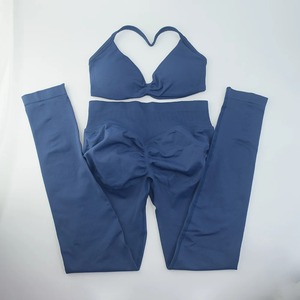 ชุดออกกำลังกายผู้หญิงเอวสูงผ้าระบายอากาศดี สำหรับเล่นกีฬาและโยคะ ผลิตจากผ้าสแปนเด็กซ์/ไนลอน - Product Image 2